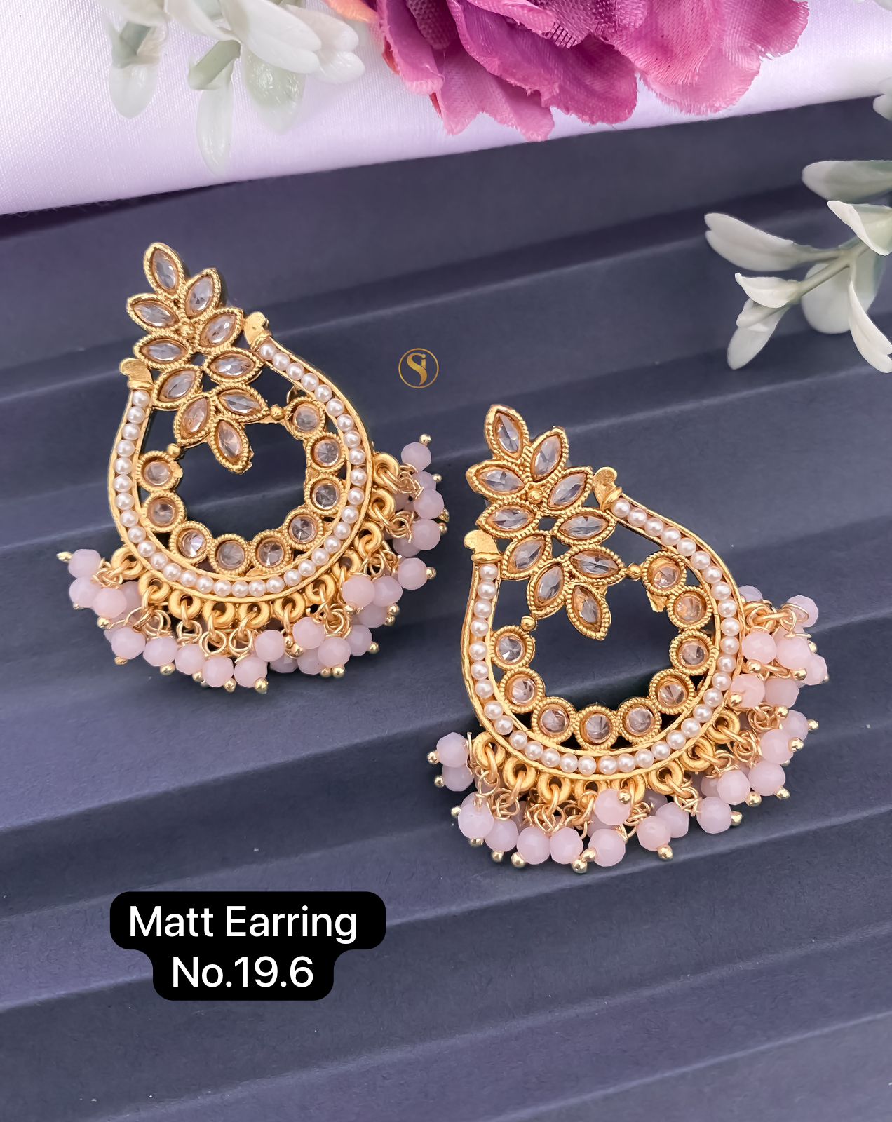 Designer Matte Party Wear Earrings Catalog

